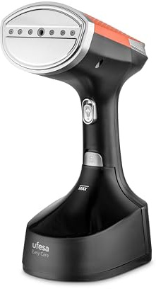 Ufesa Easy Care Vertikaler Dampfglätter 1700W, Entfernt Falten, Desinfiziert und Desodoriert, Dauerdampf 30 g/min, Einsatzbereit in 25 s, 300 ml Tank, Extra-Großer Dampfkopf, Bürste für Dicke Stoffe