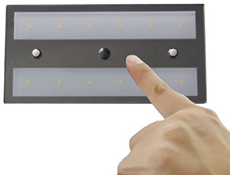lighteu, 12 V 5,2 W zweifarbige (Warmweiß/Blau) Flächenleuchte, Gebäude-LED-Deckenleuchte mit Touch-Schalter und Touch-Dimmer für Boot, Yacht und Wohnwagen, Wohnmobil, RC20