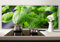 K&L Wall Art Spritzschutz Glasbild Küche Wanddeko Basilikum Küchenrückwand 100x40cm mit Klemmbefestigung SP46232