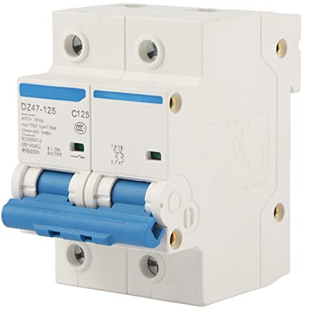 Disjoncteur Miniature DZ47-125 2P, 400V 125A, Protection contre Fuites et Surcharges, Commutateur d'Air, Matériau Ignifuge PC