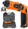 Enertwist Cordless Screwdriver, 8V Max 10Nm Electric Screwdriver Rechargeable Set with 82 Accessory Kit and Charger in Carrying Case, 21+1 Cluth, Dual Position Handle, LED Light, ET-CS-8