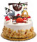 Tomaibaby Niedliche Faultier Kuchendeckel Kreative Faultier Cupcake Topper zum Geburtstag Babyparty Party Kuchen Dekoration 4 Stück