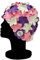 Blue Reef Isla - Cuffia da nuoto da donna classica retrò con petali di fiori 3D, 3 colori, elegante, vintage, taglia unica, per adulti (bianco/rosa pastello/viola)