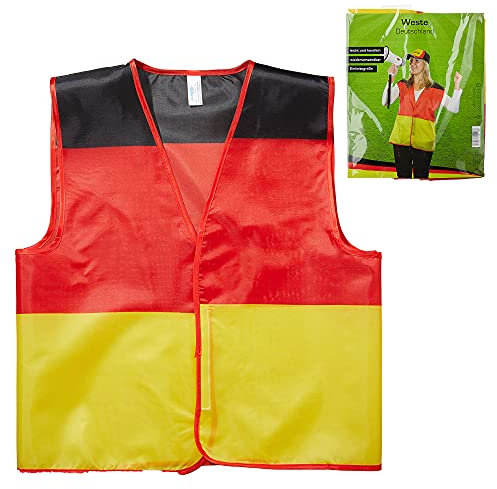 Fanartikel WM EM │Warnweste onsize Schutzweste │Fanmeile Public Viewing │schwarz rot gold (1 x Warnweste Deutschland)