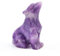 NUZUJX 5,1 cm Wolfstein-Statue, entschlossener Wolf, polierter Heilkristall, handgeschnitzt, Edelstein, Kristallfigur, Tiersammlung, Skulptur (Amethyst)
