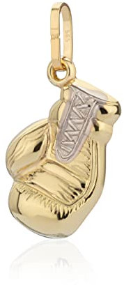 NKlaus Kettenanhänger Boxhandschuhe 585 Gelb Gold 14 Karat Glanz 14x10mm Talisman 9496