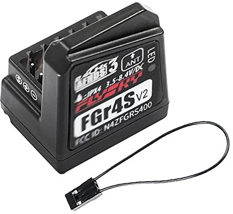 VOANZO 4-Kanal 2.4G Spektrum Empfänger FGR4S V2 RC Empfänger Kompatibel mit FrSky NB4 für 1/10 RC Car/Rudering/Crawler