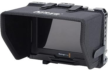 Nitze Cage Kit for Blackmagic Video Assist 5 12G / 3G with Sunhood, HDMI and USB-C Cable Clamps - JT-B01B