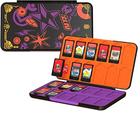 WUERKIYA WEIYIKE Caja de Almacenamiento de Tarjetas de Juego para Switch Tarjeta de Juego con Nintendo Switch OLED Modelo Tarjeta de Juego Tarjetas de Memoria Juegos Organizador Almacenamiento -2
