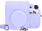 MUZIRI KINOKOO Tasche für Instax Mini 12/Fuji Mini 12 Sofortbildkamera, PU Leder Schutzhülle für Instax Mini 12 mit Fototasche - Verstellbarer Schultergurt - Lila