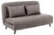 AC Design Furniture Marko Klappbares Schlafsofa in Hellgrau-Braun, 2-Sitzer Sofa mit Schlaffunktion, Klappbares Schlafsofa mit 2 Kissen, Gepolstertes Gästebett, B: 150 x H: 82 x T: 200 cm