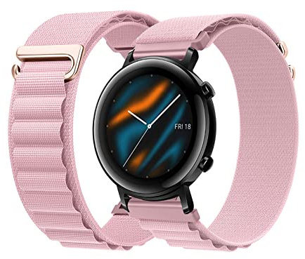 MBAFIT Armband für Huawei Watch GT2 42mm Band Elastisch Weiches Nylon Textile Sport G-Haken Sportarmband mit Huawei Watch GT 2 42mm Atmungsaktiv Uhrenarmbänder mit Huawei Watch GT2 42mm (G,GT2 42mm)