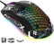 KUIYN 383 PRO M5 Ultraleichte kabelgebundene Gaming-Maus, leichte Wabenschale, Pixart PAW3325, 6 einstellbare DPI 12000, 26 RGB-atmende Mäuse mit Hintergrundbeleuchtung, 65 g, optische USB-Mäuse Model