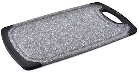 Tabla de carnicero La imitación de mármol Tabla de cortar antideslizante-cocina tabla de cortar de plástico Hangable