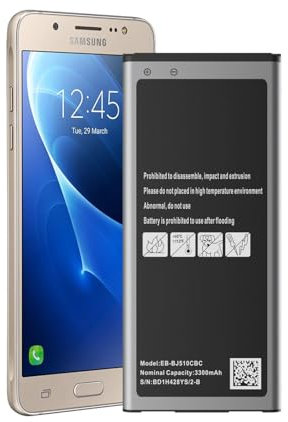Akku für Samsung Galaxy J5(2016),3300mAh 0 Cycle Hohe Kapazität Ersatzakku EB-BJ510CBC SM-J510MN kompatibel mit Samsung J5 J510(Akku-Austausch ohne NFC)
