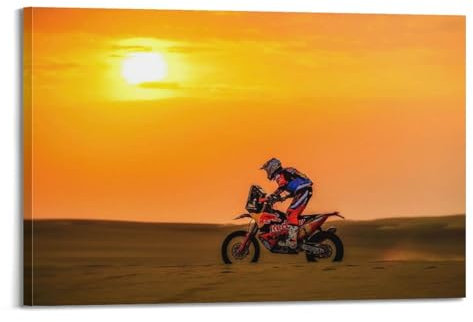 HAYZE Motorcross Dirt Bike Poster für KTM 450 Rallye-Rennrad, dekorative Leinwand, Wand- und Kunstposter, 60 x 90 cm