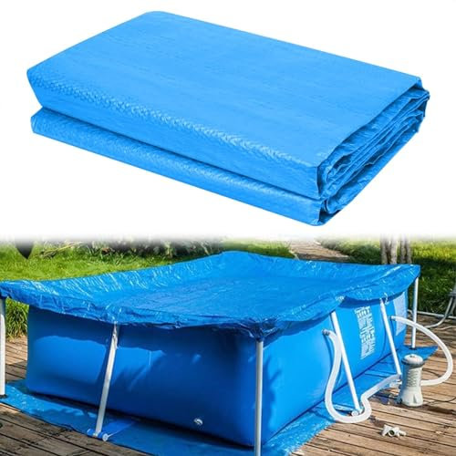 HIQE-FL Tapiz de Suelo para Piscina 445 * 254 Cm,Suelo para Piscina Desmontable,Almohadilla para Piscinas sobre el Suelo,Evita Pinchazos,para Piscinas, Hinchables y Piscinas para Niños.