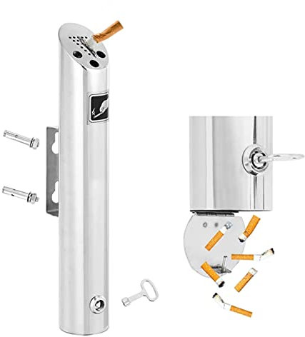Aschenbecher, Standaschenbecher, Wandaschenbecher, Wandaschenbecher for den Außenbereich, Premium-Außenaschenbecher for Hausgarten, Terrasse, Zigaretten, Aschenbecher-Entsorgung, winddichter Wandasche