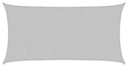 vidaXL Sonnensegel, Sonnenschutz UV Schutz für Balkon Garten Terrasse, Sonnendach Wasserfest, Windschutz Wetterschutz, Hellgrau 4x2m 100% Polyester Oxford