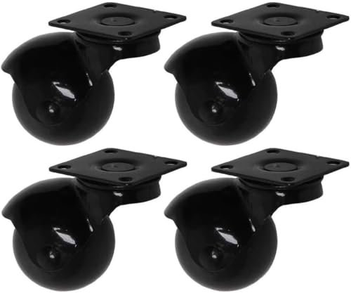 SZITW Vintage-Möbelrollen, Lenkrollen für Möbel, antike Kugelrollen, für Sofa, Couchtisch, Schrank, Küchenwagen, 4 Stück, 2 Zoll