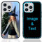 MXCUSTOM Personalised Phone Case for Apple iPhone 16 Pro Max, Customised Anti-Scratch Tempered Glass Shockproof Soft TPU Cases with Photo Image Text Picture Design Your Own Phone Cover (GHS-BK-P1)