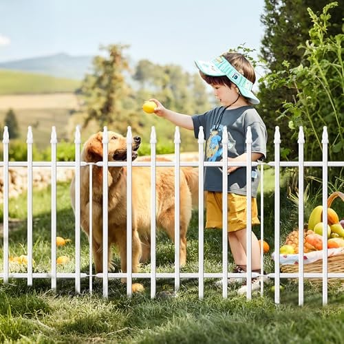 Thealyn Clôture Décorative de Jardin en Métal, 60cm H * 60cm L *5 Pieces, 3 m Longueur Totale, pour Parterre de Fleurs