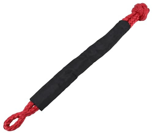 Okiyakusama Grilletes suaves de fibra sintética para vehículos todo terreno, accesorios genéricos, versátiles para vehículos todo terreno, camiones, de 22, Rojo