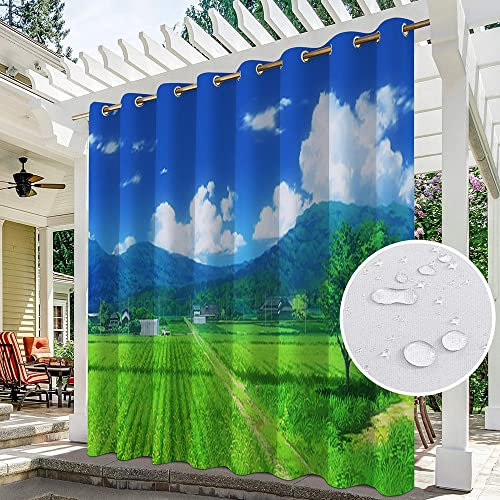 Wasserdichte Outdoor-Vorhänge für Terrasse, Veranda, Jalousien, Ösen, Pergola, Schattenpaneel, 25,4 x 274,4 x 239,9 cm, UV-beständig und wetterfest
