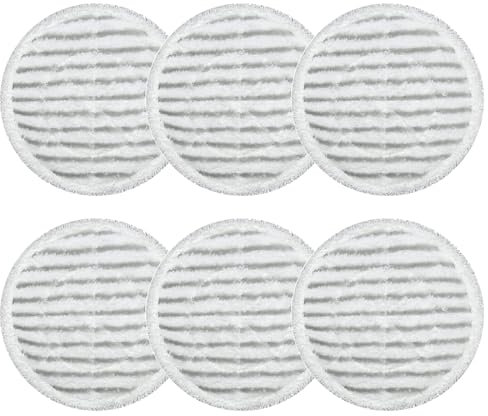 ELLECILA 6Pcs Steam Mop Replacement Pads Compatible with Shark S6002uk S7201uk, Reusable Steam Scrub Cleaning Pads with Shark S6002UK S7201UK