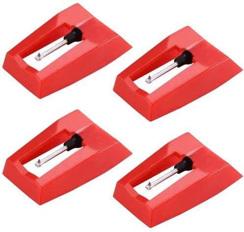 4 Stück Plattenspieler Nadel Schallplattenspieler Diamant Nadel Plattenspieler Nadeln Ersatzzubehör Austausch Plattenspieler Plattenspieler Nadel für Phonograph Vinyl-Schallplattenspieler