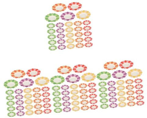 MAGICLULU 4 Sätze Blumen Pappteller Festliche Pappteller Pastellfarbene Partydekorationen Platzteller Dekorationen Zum Aufhängen Geburtstagsdekorationen Kinderparty 100 Stück * 4