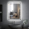 CROWNSHOP Bathroom Mirror with LED Lights 70x50cm – LED Illuminated Mirror with Anti-Fog, 3 Colour Dimmable Lights, Touch Control & Memory Function | IP54 Rated, Horizontal/Vertical Mount