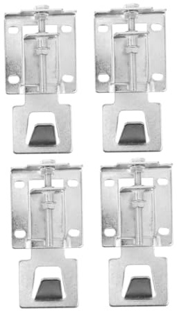 Angoily 2pairs Range Hood Hook Adjustable Floating Plate Hanging Hook Metal Load-bearing Bracket for Built Range Hood Simple Installation Suitable for Different Heights