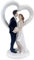 Wedding Cake Topper Figurine PyrrlicToy Deko Figur Hochzeitspaar Wedding Torte Topper Brautpaar Figuren Hochzeitspaar Valentinstag Dekoration(Küssendes Paar)