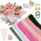 YSUVIN Pfeifenreiniger Blumen Set 785 Stück, Rosa Grün Weiß Pfeifenputzer zum Basteln mit Staubgefäße, Blumenstiel, Fischschwanzgarn, Klebeband, Geburtstag Karte und Blumentasche für Blumen DIY