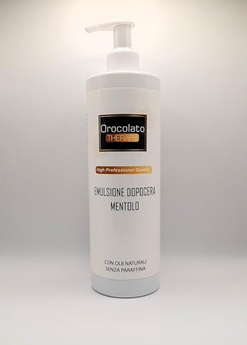 - Orocolato Therapy - Emulsione Dopocera Mentolo, 500ml, Professionale, con Oli Naturali, Senza Paraffina,Rimozione efficace dei residui di cera per tutti i tipi di pelle