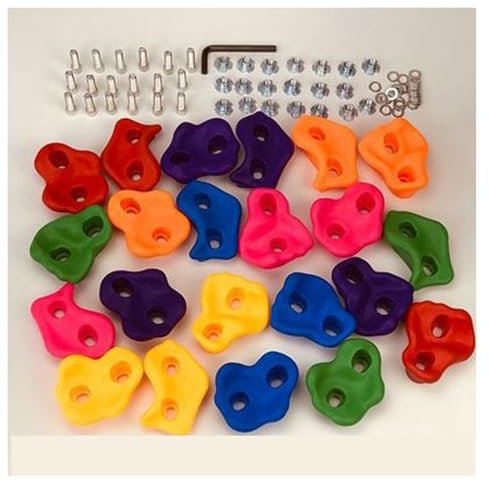 Generisch Klettersteine 10 Teile/Satz Kletterwand Griffe Klettern Rock Wand Steine ​​Hand Füße Hält Grip Gymnastic Fitness Werkzeug Mit Indoor Outdoor(10pcs with Screws)