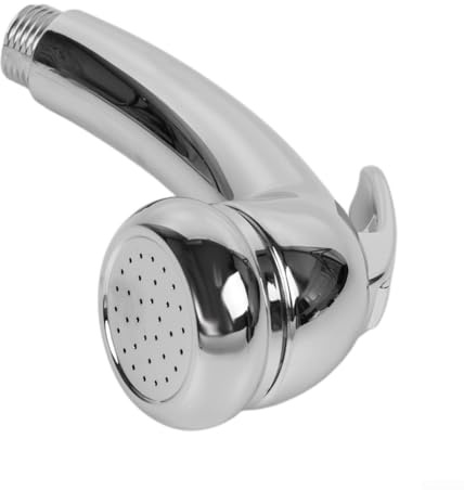 Pommeau de douche chromé avec contrôle du débit d'eau pour caravane, camping-car, camping-car, artisanat marin, point de douche externe en matériau ABS accessoire de salle de bain