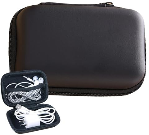 Tech Gadget Organizer - Portaobjetos portátil, Estuche de Almacenamiento a | prueba de polvo, ligero, multifunción, electrónica, bolsa de viaje para cables, cargadores, auriculares, baterías flashdrives