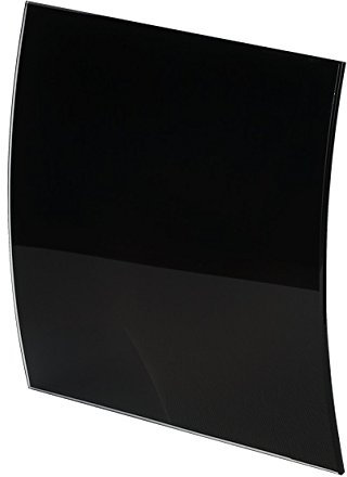 Silent Extractor Fan 100mm / 4 with Humidity Sensor and Non Return Valve Low Energy Consumption KWS100H (Curved Gloss Black Glass)