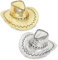 KarnevalsTeufel.de Pailletten Cowboy Cowboyhut Sylvesterhut Glitzerhut Glitzcowboy Neujahr Sylvester Silvesterhut Parthut Gold oder Silber Silvesterparty Happy New Year (Gold)
