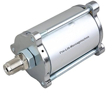 Pro-Lift-Montagetechnik Motore ad aria compressa per pompe idrauliche pneumatiche, alloggiamento con bulloni, argento, 00018