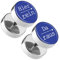 Piercingfaktor Runde Ohrringe Ohrstecker Fake Piercing Ohr Plug Flesh Tunnel Edelstahl Platte Stecker Spruch Hier rein, Da raus 12mm Blau