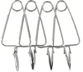 FMprofessional Lot de 4 Pinces à Escargot INOX 22,7 cm | Prise sûre sans brûlure, Inox robuste, Lot de 4, Format 22,7 cm, Passe au lave vaisselle