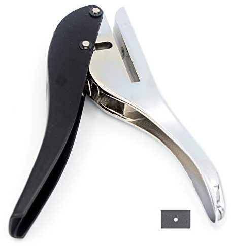 Kucaa Metall Silber Handgehaltene Locher 3 mm runde Hochleistungs-Einkreislochung für ID-Karten PVC-Karten Abzeichen Fotos