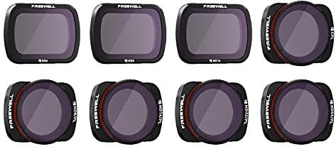 Freewell All Day - 4K-Serie - 8-Pack ND4, ND8, ND16, CPL, ND8/PL, ND16/PL, ND32/PL, ND64/PL Camera Lens Filters Kompatibel mit Osmo Pocket, Pocket 2