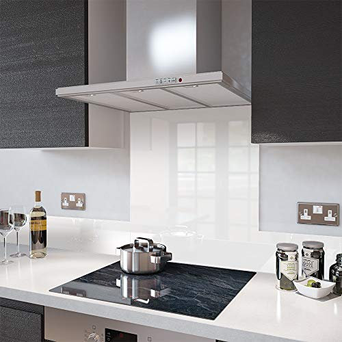 Glass Splashbacks High Gloss White - Made by Premier Range in 40cm Wide x 30cm High