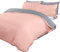 Brentfords Single Duvet Cover Set, Super Soft Cosy Warm Luxurious Plain Dye Modern Comfy Reversible Single Bedding Set with Matching Pillowcase - Blush Pink/Grey