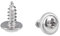 sourcing map 3x8mm Auto-taraudage Vis Cruciforme Tête Cylindrique Bombée Avec Rondelle Vis 304 Inox Acier Fixations Boulons 50Pcs