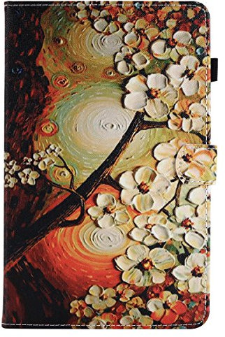 Cover Galaxy Tab E 9.6, Lspcase Custodia Portafoglio Samsung Tab E 9.6 Pollice Supporto Magnetica Case Flip Cover con Slot per Schede per Samsung Galaxy Tab E 9.6 SM-T560 / SM-T561 Fiore